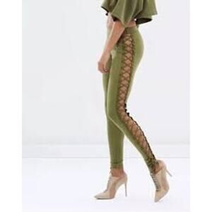 Fenty PUMA by Rihanna Lacing Tight Olive Athletic Tights L NWT  $140